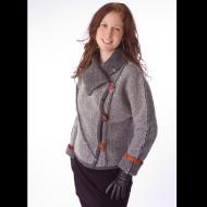 Norah Curtis: Grey Asymetrical Reverse Seam Jacket