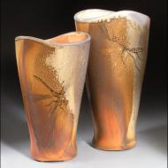 C Gallagher: Two Vases; Mantis and Dragonfly
