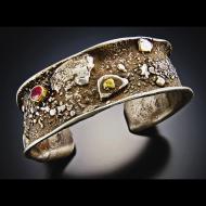 tai vautier: fused and reticulated ruby bracelet