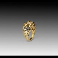 Kerin Dimeler-Laurence: Mycorganic Golden Mantle Ring