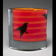 Natalie Warrens: Orange and red striped crow