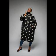 Jae Song: Black and White Italian Wool Coat
