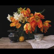 Valerie Willson: Tulips With Pewter Pitcher