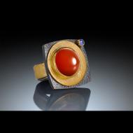 Sharrey Dore': Orange Chalcedony Ring