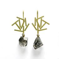 Katzie Hughes: Gold Rectangle Earrings