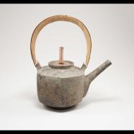 Adam Addley: Wood Fired Teapot with Copper and Wood Handle