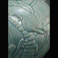 Linda Heisserman: dragon vase detail