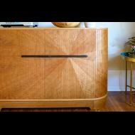 Chantel Cook: Cherry sunburst HI-FI cabinet