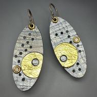 Birgit Kupke-Peyla: Oval Earrings with Diamonds