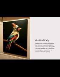 Pail Art: GeoBird Cady the Cardinal