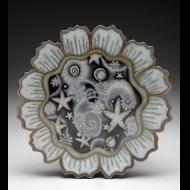 Jay and Janet O'Rourke: Detail Turned plate for tea set 