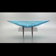 Nicholas Stelter: 24 Inch Moonlit Lake Boat with Stiletto Pedestal