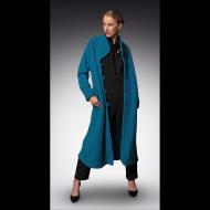 Karen Gelbard: Handwoven Teal Wool Coat