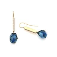 Katzie Hughes: Diamond Box Earrings with Topaz