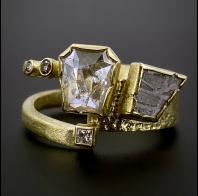 Janine DeCresenzo: Meteorite and Diamonds on an Asymmetric Round Ring