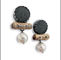 Beth Clark: Stone and Pearl Earring