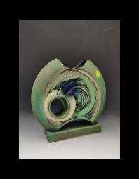 David Parry: Flat, round holey vase