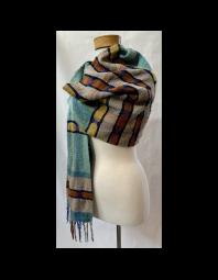 Julie Simpson: MOD Cashmere stripe Shawl