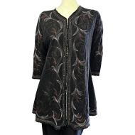 Billie Barthelemy: Botanical Stitched Silk Jacket