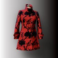 Ute Monjau-Porath: Red Embroidered Brocade Jacket